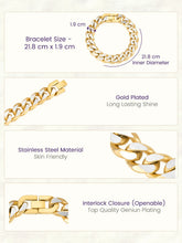 Dual Matte Tone Curb Chain Bracelet For Men