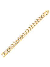 Dual Matte Tone Curb Chain Bracelet For Men