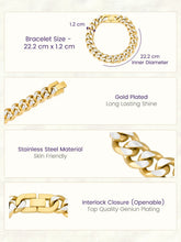 Dual Tone Matte Gold Curb Chain Bracelet For Men