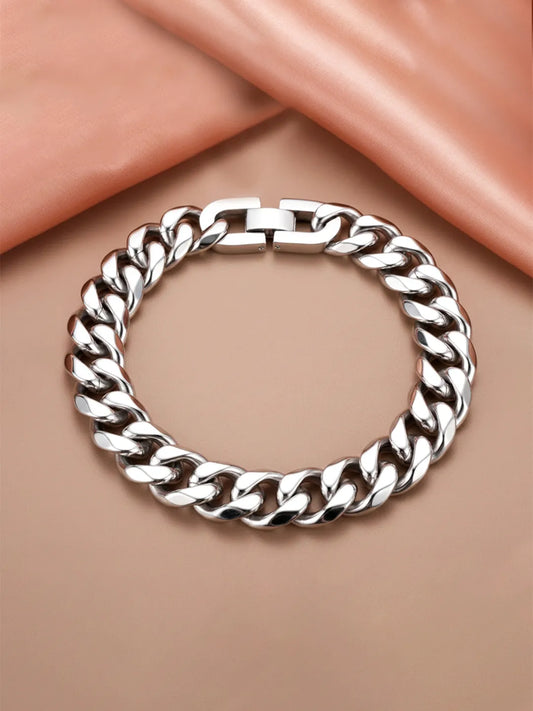 Silver Knight Bold Chain Bracelet For Men