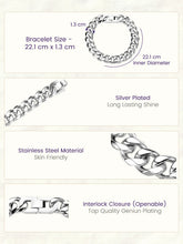 Silver Knight Bold Chain Bracelet For Men