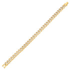 Thin Dual Tone Matte Gold Curb Chain Bracelet