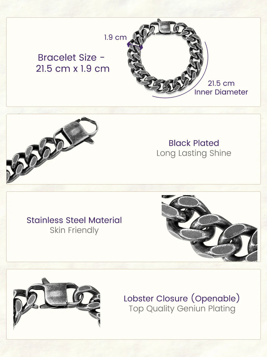 Dark Knight Bold Chain Bracelet For Men