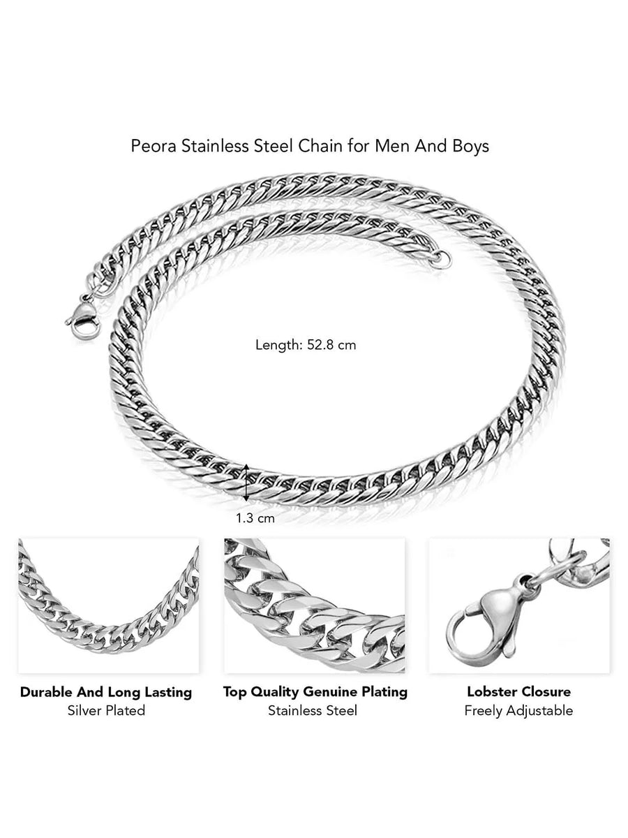 Steel Men’s Chain | Modern & Rugged Styles by Peora

