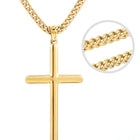 Cuban-Link Cross Pendant Chain for Men