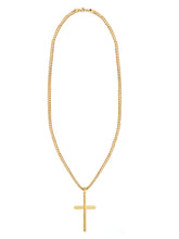 Cuban-Link Cross Pendant Chain for Men
