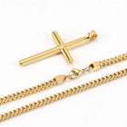 Cuban-Link Cross Pendant Chain for Men