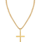 Cuban-Link Cross Pendant Chain for Men