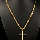 Cuban-Link Cross Pendant Chain for Men