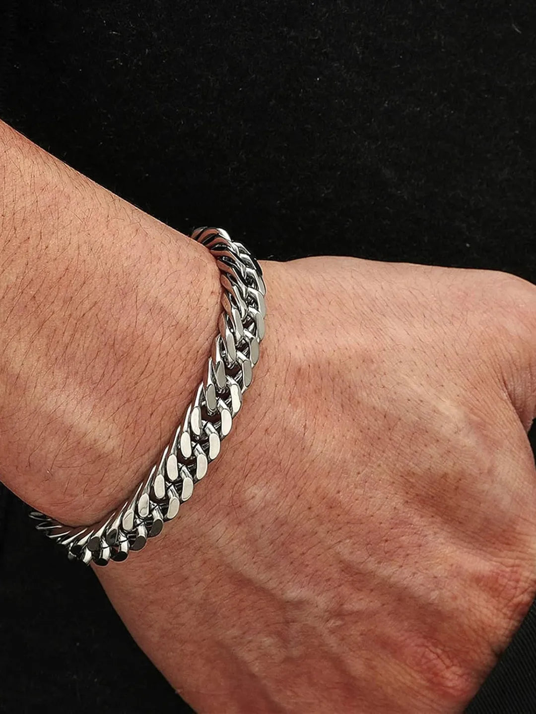 Masculine Stainless Steel Wrist Bracelet