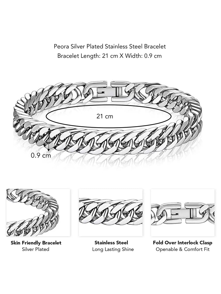Masculine Stainless Steel Wrist Bracelet
