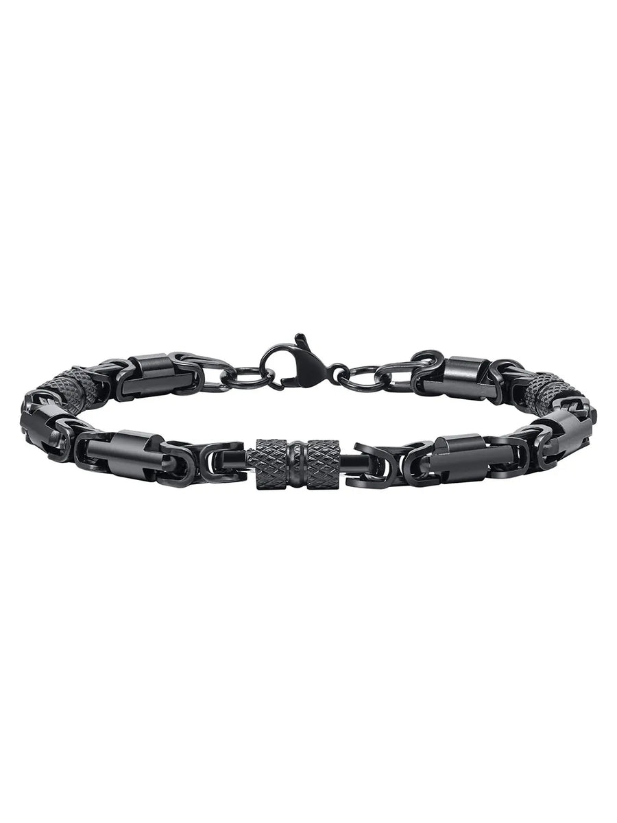 Trendy Stainless Steel Wristband - Black