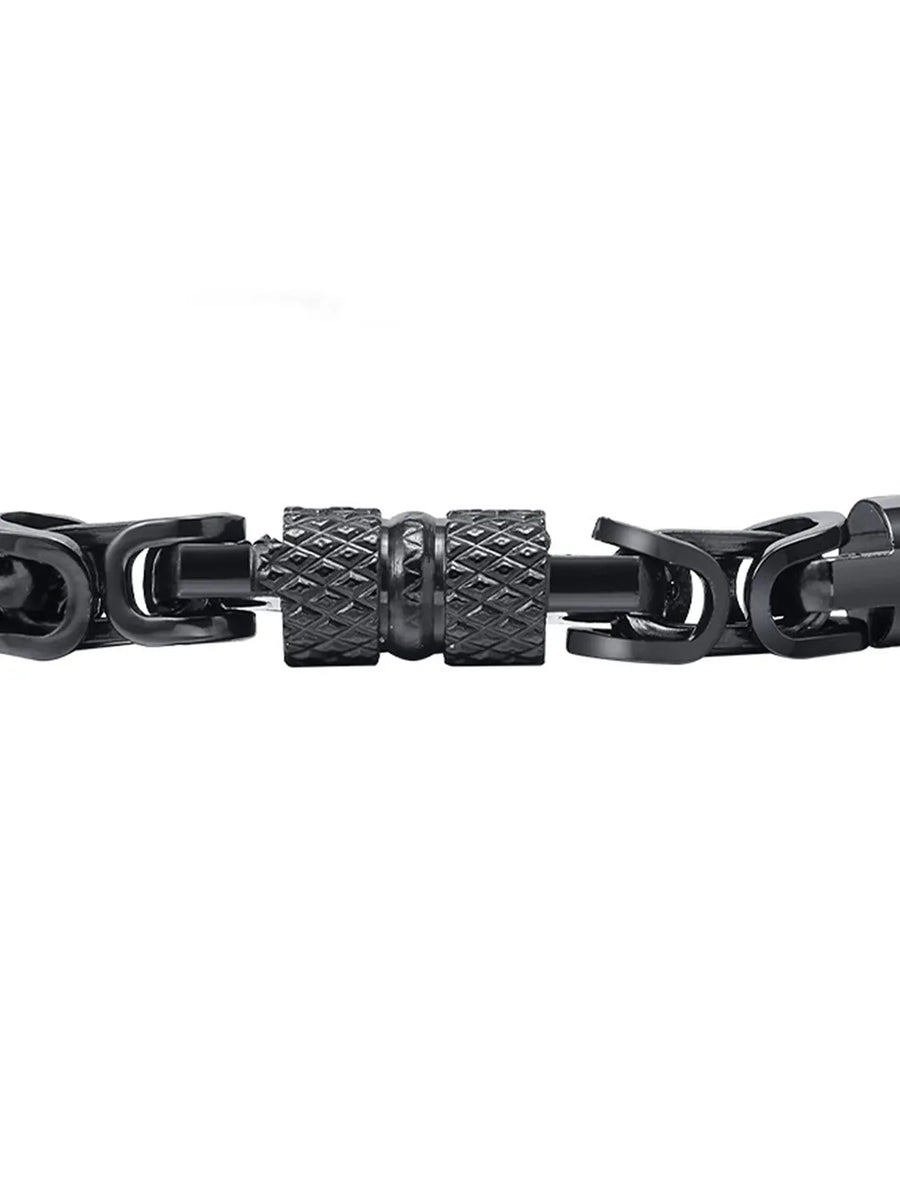 Trendy Stainless Steel Wristband - Black