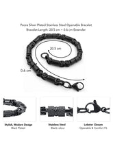 Trendy Stainless Steel Wristband - Black