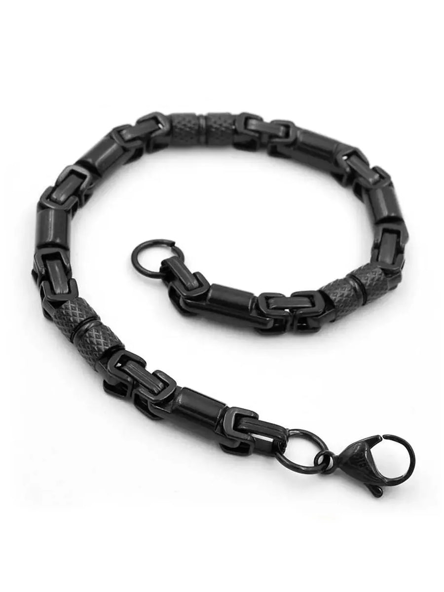 Trendy Stainless Steel Wristband - Black