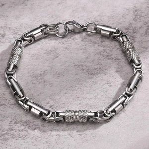 Trendy Stainless Steel Wristband - Silver
