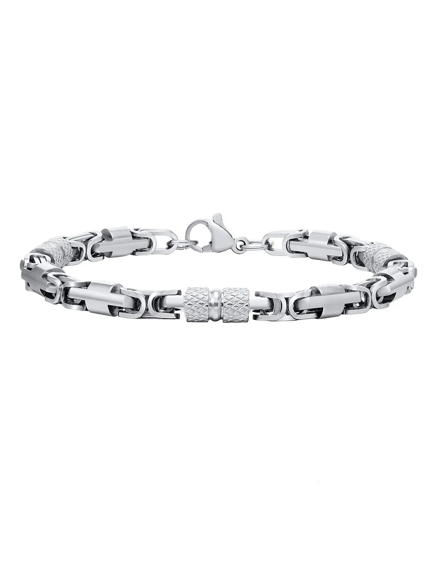 Trendy Stainless Steel Wristband - Silver