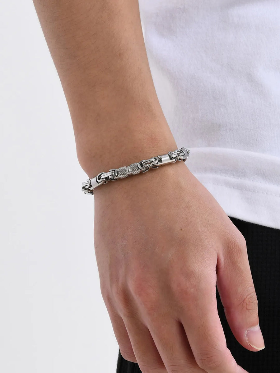 Trendy Stainless Steel Wristband - Silver