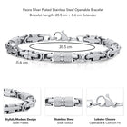 Trendy Stainless Steel Wristband - Silver