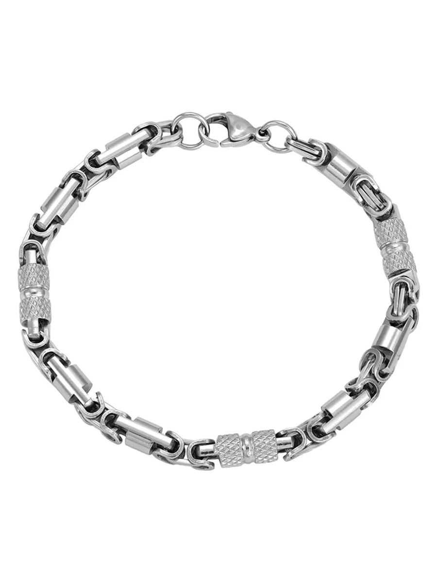 Trendy Stainless Steel Wristband - Silver