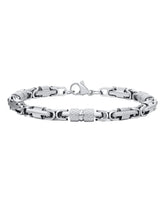 Trendy Stainless Steel Wristband - Silver