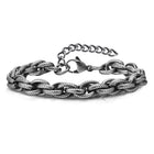 Titan Weave Black Silver Men's Bracelets