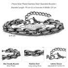 Titan Weave Black Silver Men's Bracelets