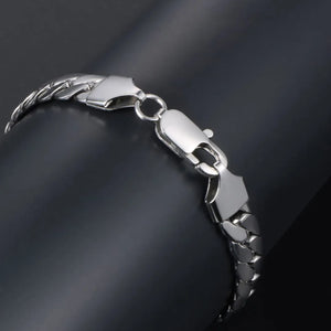 Bold Polished Stainless Steel Bracelet For Men
