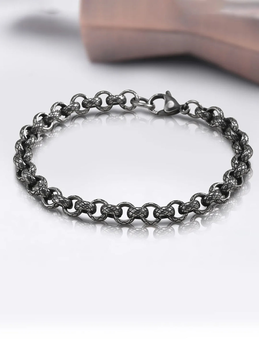 Alpha Black Chain Men’s Bracelet