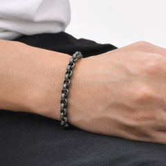 Alpha Black Chain Men’s Bracelet