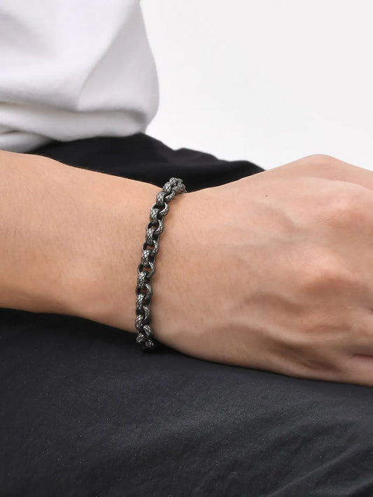 Alpha Black Chain Men’s Bracelet