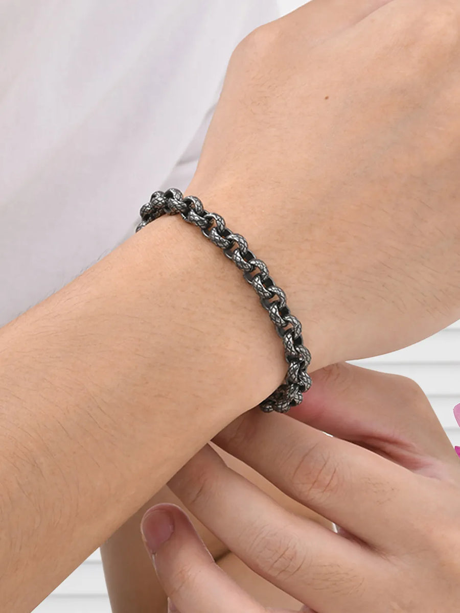 Alpha Black Chain Men’s Bracelet