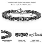 Alpha Black Chain Men’s Bracelet