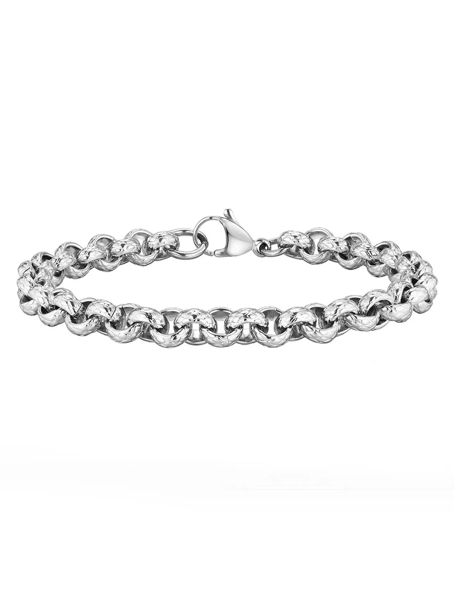 Alpha Silver Chain Men’s Bracelet