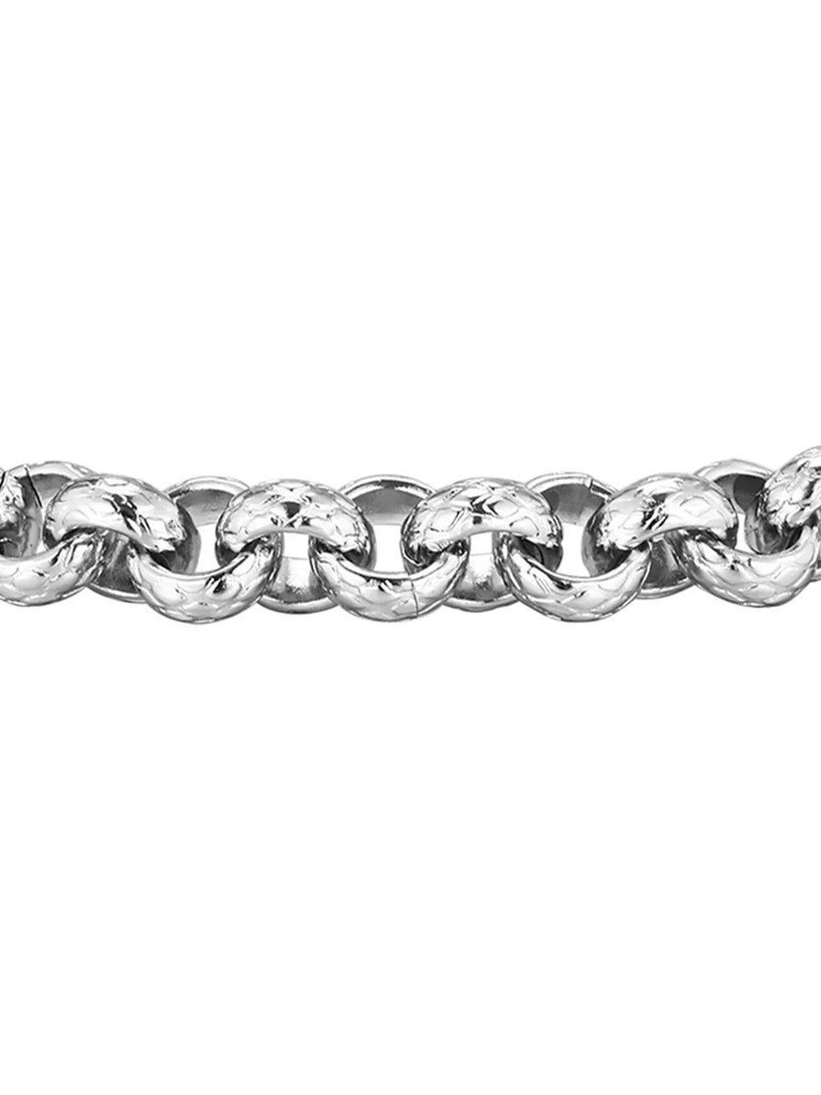 Alpha Silver Chain Men’s Bracelet