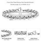 Alpha Silver Chain Men’s Bracelet