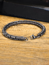 Edgy Elegance Stainless Steel Bracelets - Black