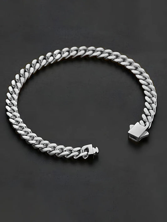 Bold Stainless Steel Bracelets for Men - Silver