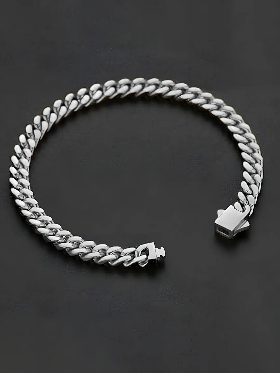 Bold Stainless Steel Bracelets for Men - Silver