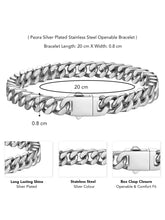 Bold Stainless Steel Bracelets for Men - Silver
