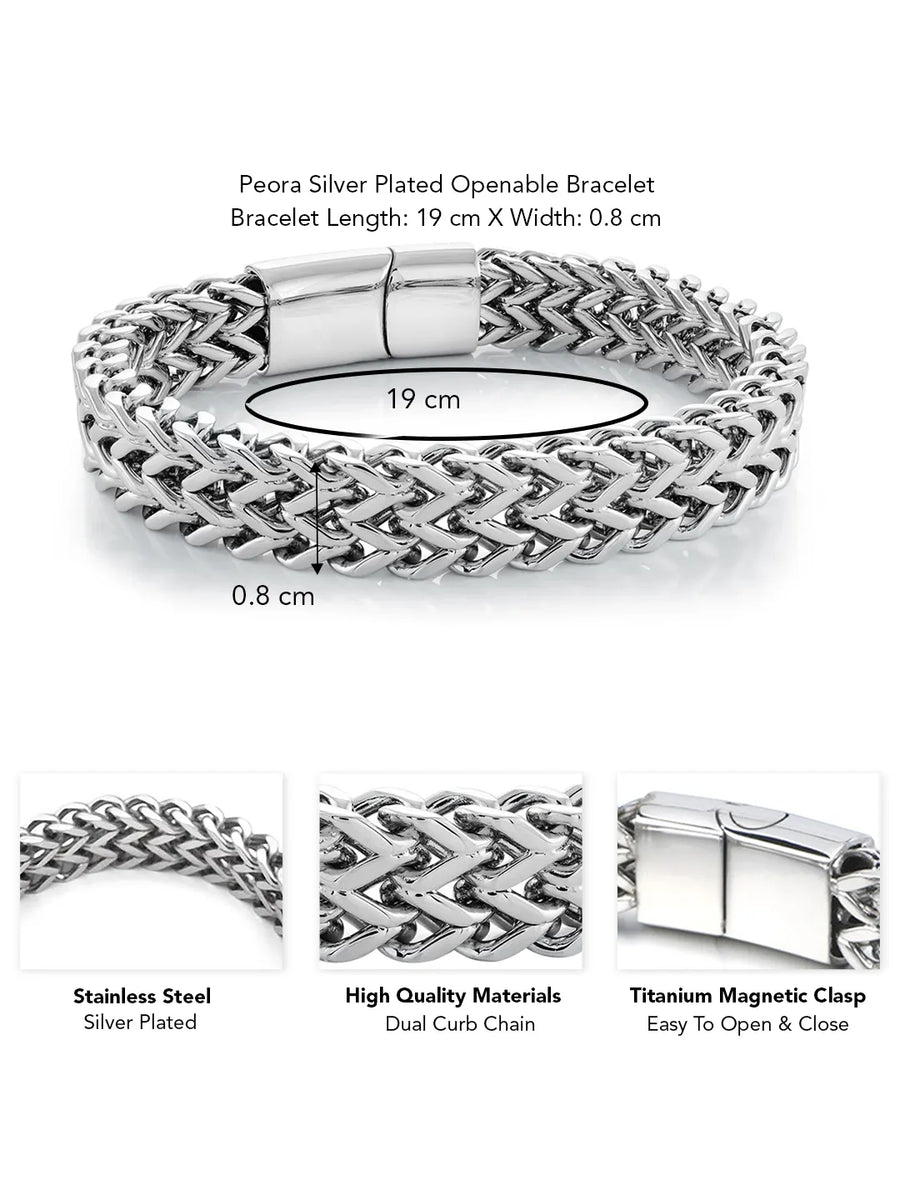 Edgy Stainless Steel Bracelet for Men