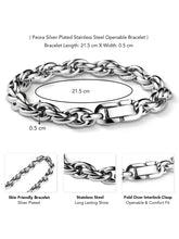 Simple Style Steel Bracelets for Men