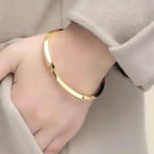 Casual Elegance Steel Bracelets for Men - Gold