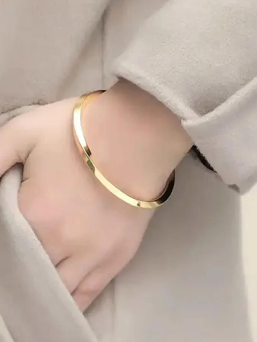 Casual Elegance Steel Bracelets for Men - Gold