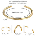 Casual Elegance Steel Bracelets for Men - Gold