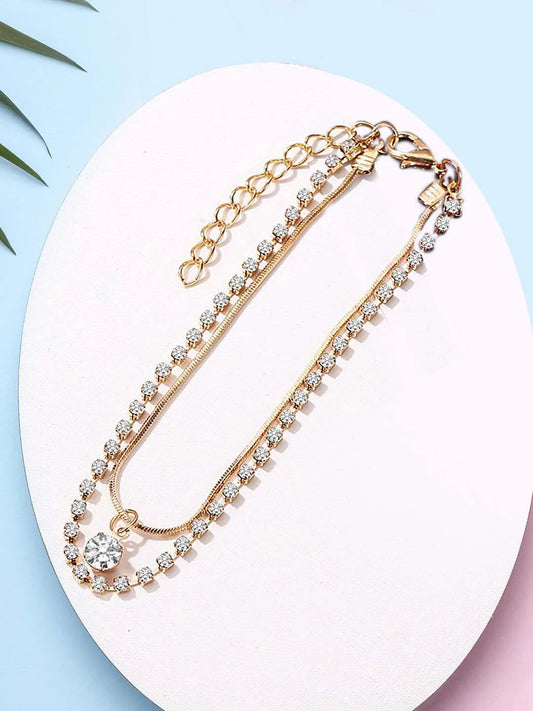 Delight Anklet | Graceful & Stylish Footwear Jewellery by Peora

