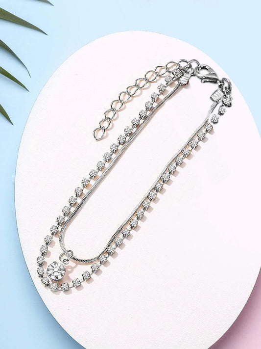 Delight Anklet | Graceful & Stylish Footwear Jewellery by Peora

