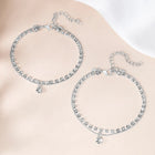 Sparkling Shimmering Delight Anklet - Silver