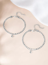 Sparkling Shimmering Delight Anklet - Silver