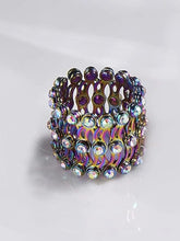 Crystalized CZ Bracelet Cum Ring - Multi color